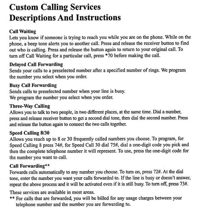 custom calling services