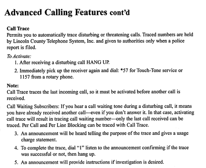 call trace